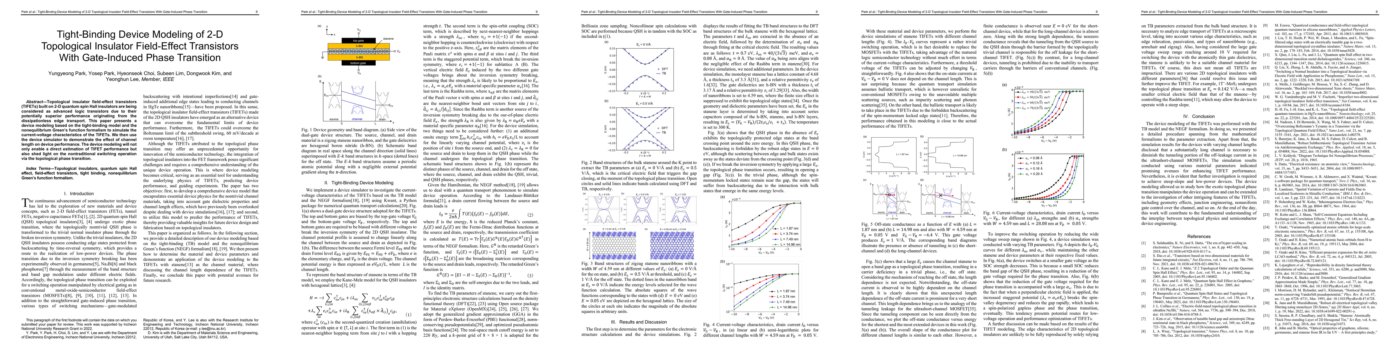 Thumbnail for Tight-Binding Device Modeling of 2-D Topological Insulator Field-Effect Transistors With Gate-Induced Phase Transition