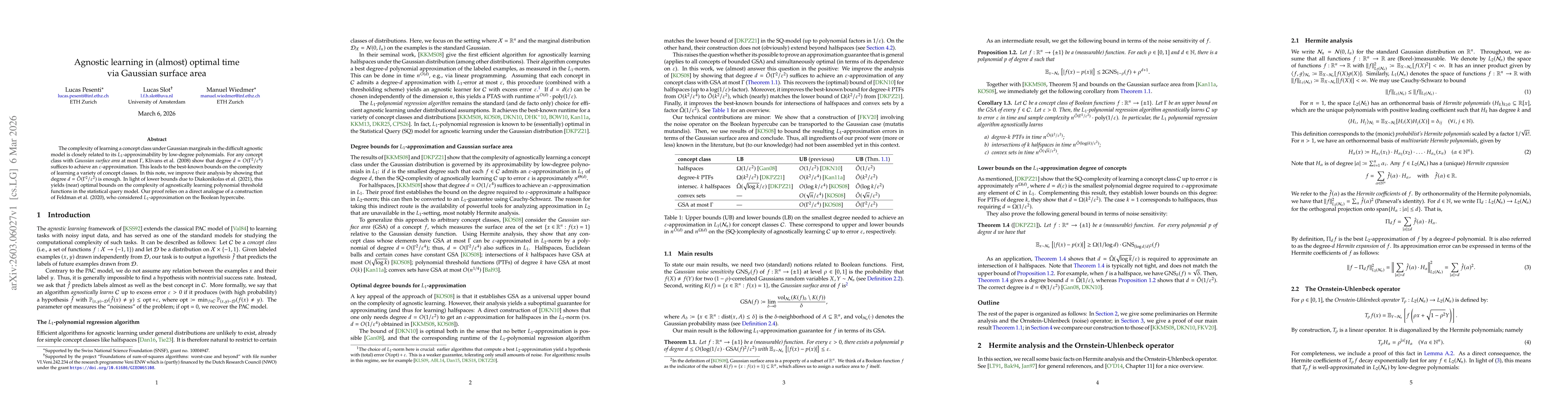 Thumbnail for Agnostic learning in (almost) optimal time via Gaussian surface area
