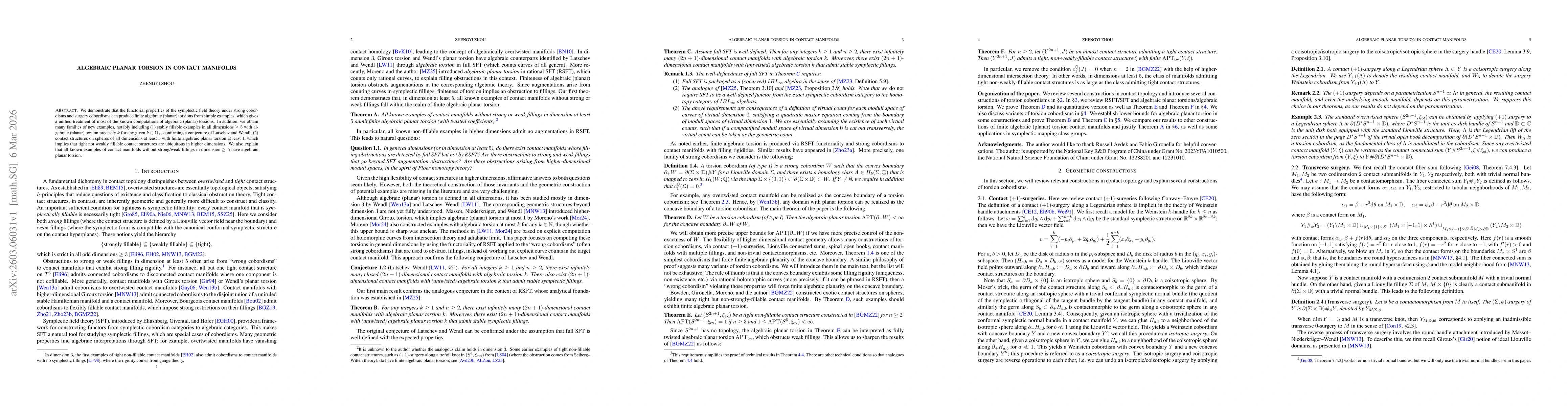 Thumbnail for Algebraic planar torsion in contact manifolds