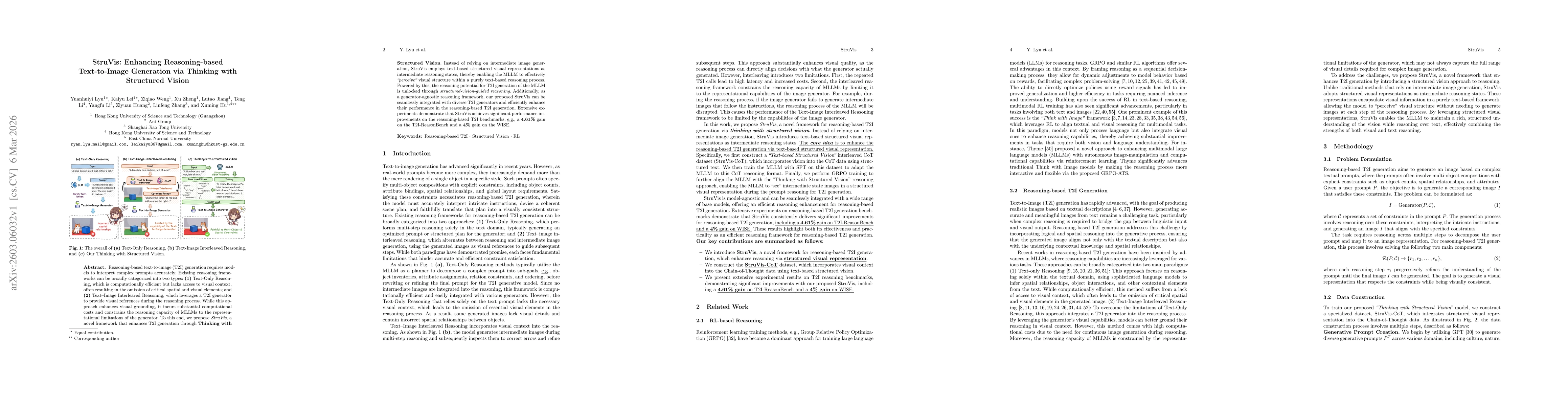 Thumbnail for StruVis: Enhancing Reasoning-based Text-to-Image Generation via Thinking with Structured Vision