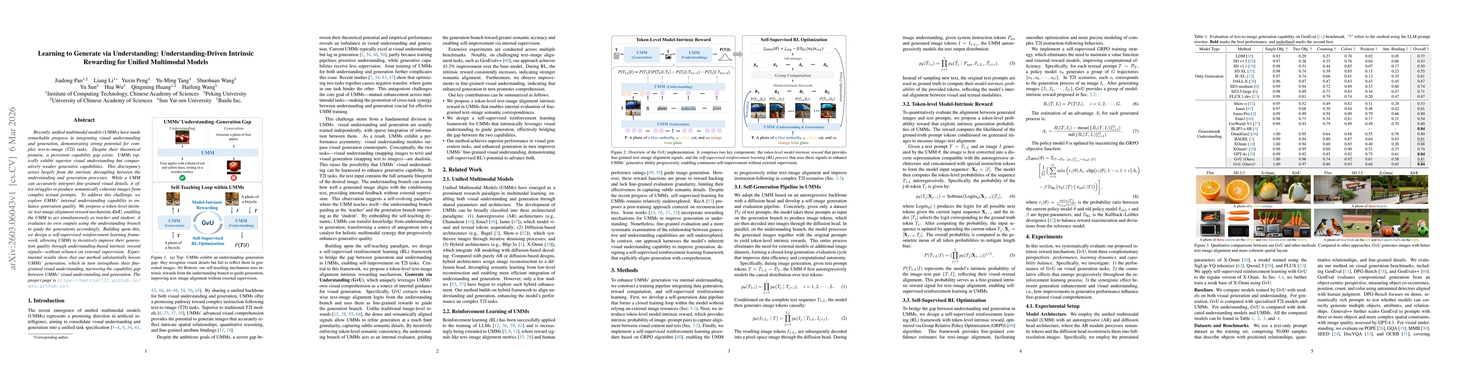 Thumbnail for Learning to Generate via Understanding: Understanding-Driven Intrinsic Rewarding for Unified Multimodal Models