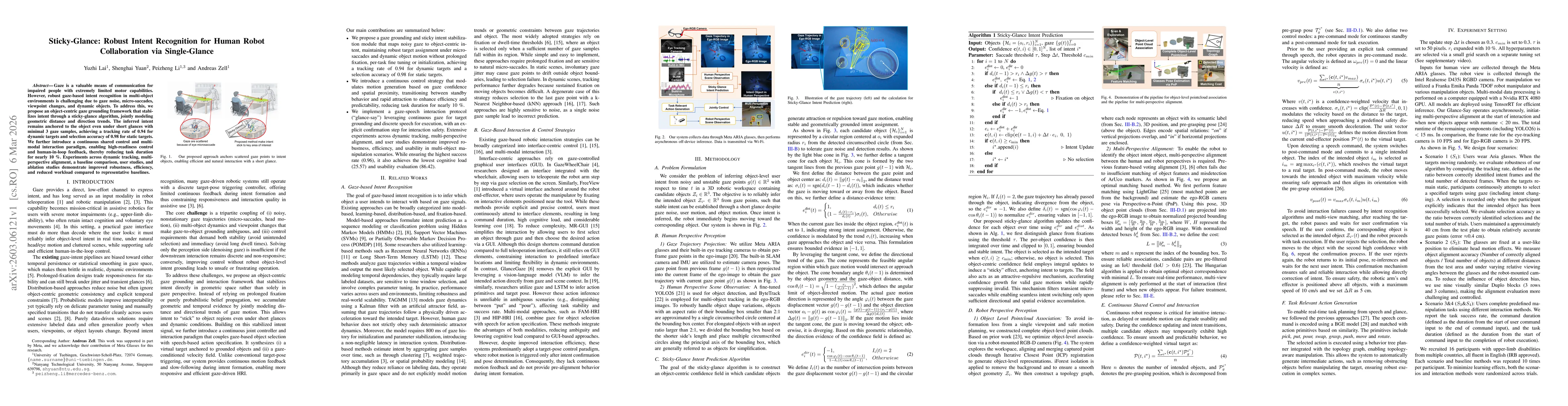 Thumbnail for Sticky-Glance: Robust Intent Recognition for Human Robot Collaboration via Single-Glance