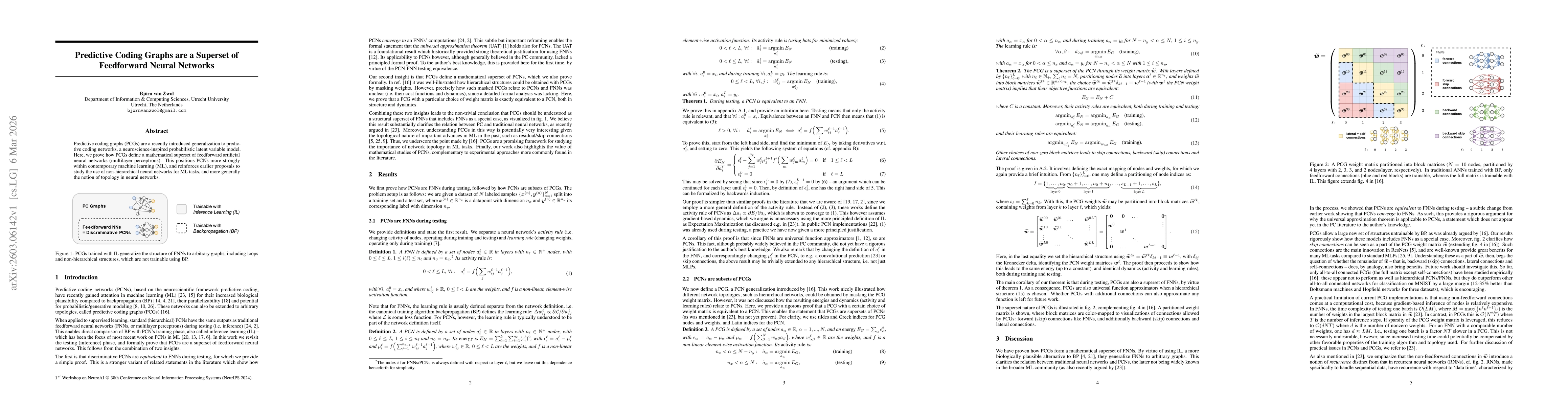 Thumbnail for Predictive Coding Graphs are a Superset of Feedforward Neural Networks