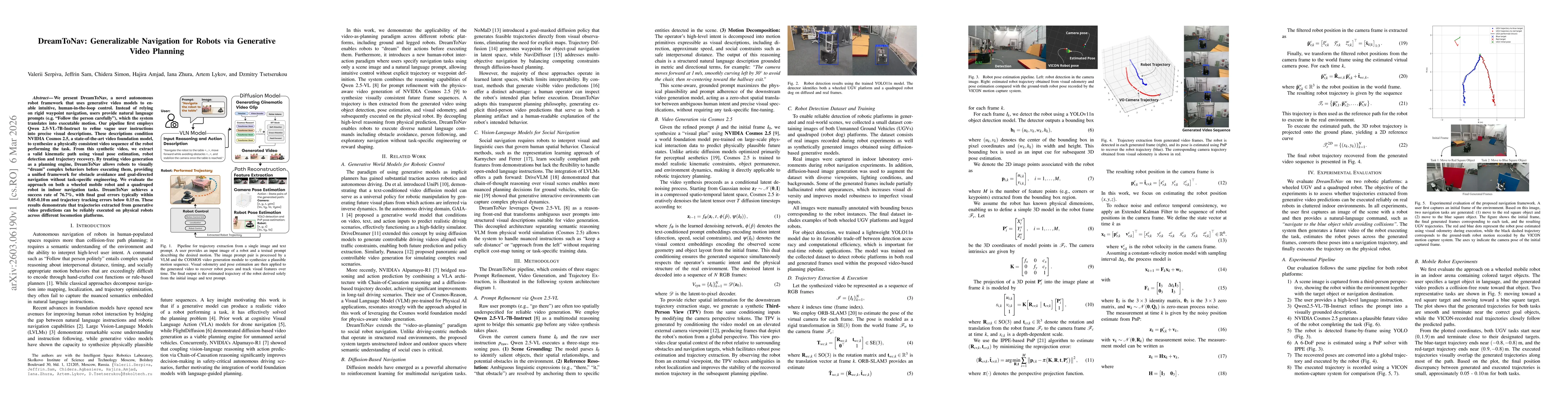 Thumbnail for DreamToNav: Generalizable Navigation for Robots via Generative Video Planning