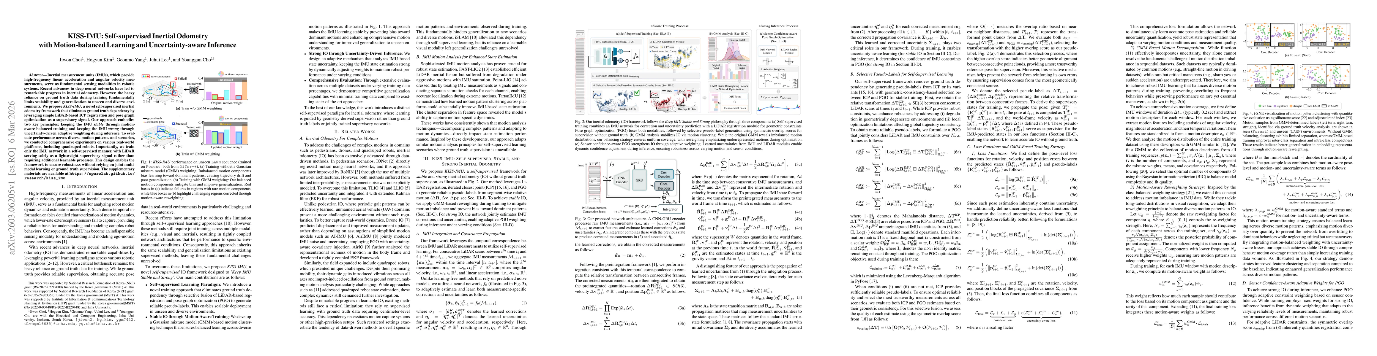 Thumbnail for KISS-IMU: Self-supervised Inertial Odometry with Motion-balanced Learning and Uncertainty-aware Inference