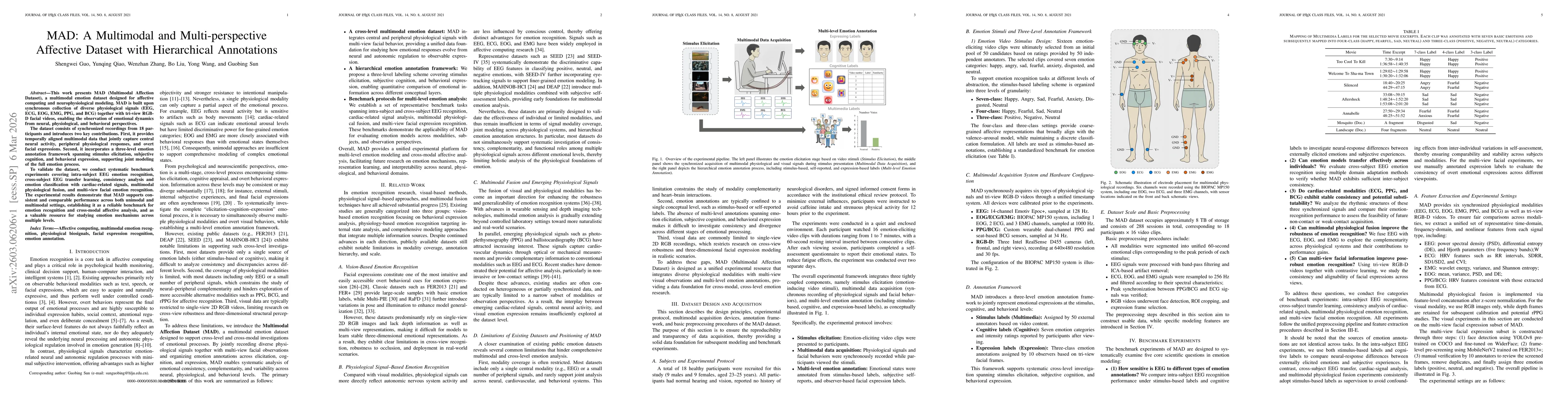 Thumbnail for MAD: A Multimodal and Multi-perspective Affective Dataset with Hierarchical Annotations