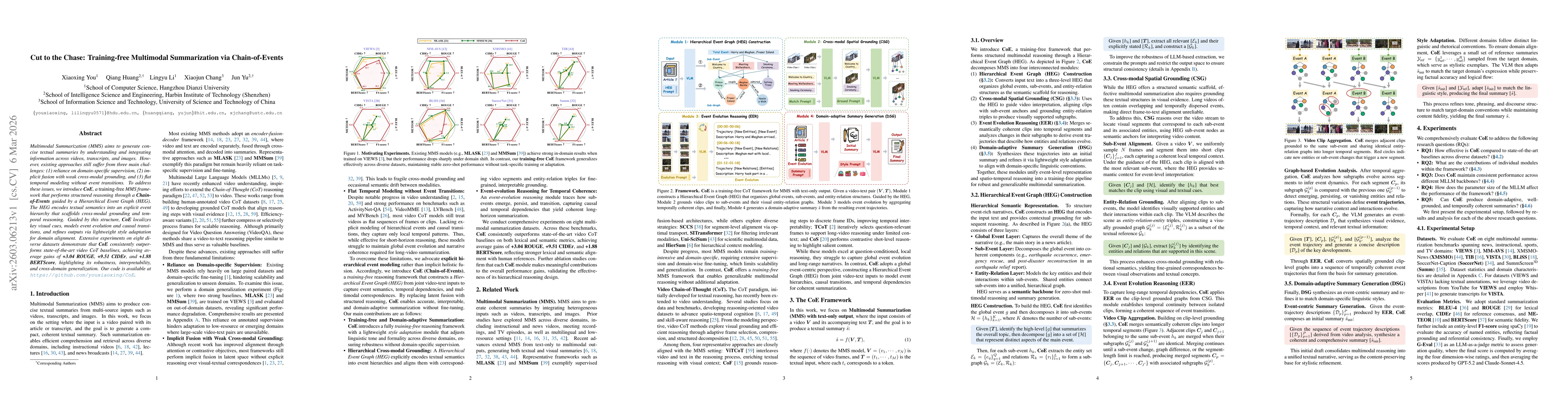Thumbnail for Cut to the Chase: Training-free Multimodal Summarization via Chain-of-Events