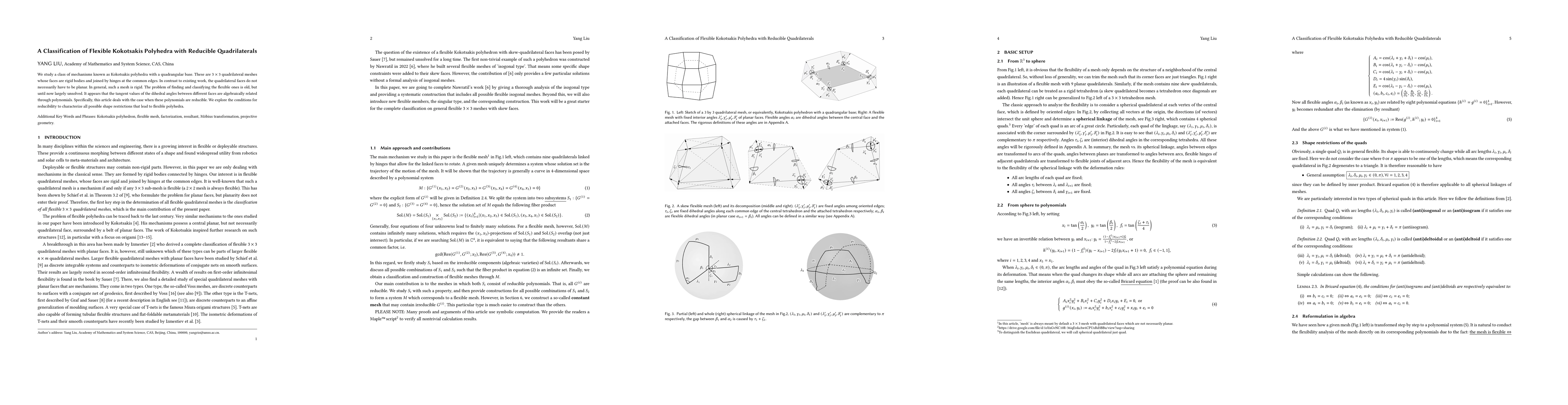 Thumbnail for A Classification of Flexible Kokotsakis Polyhedra with Reducible Quadrilaterals
