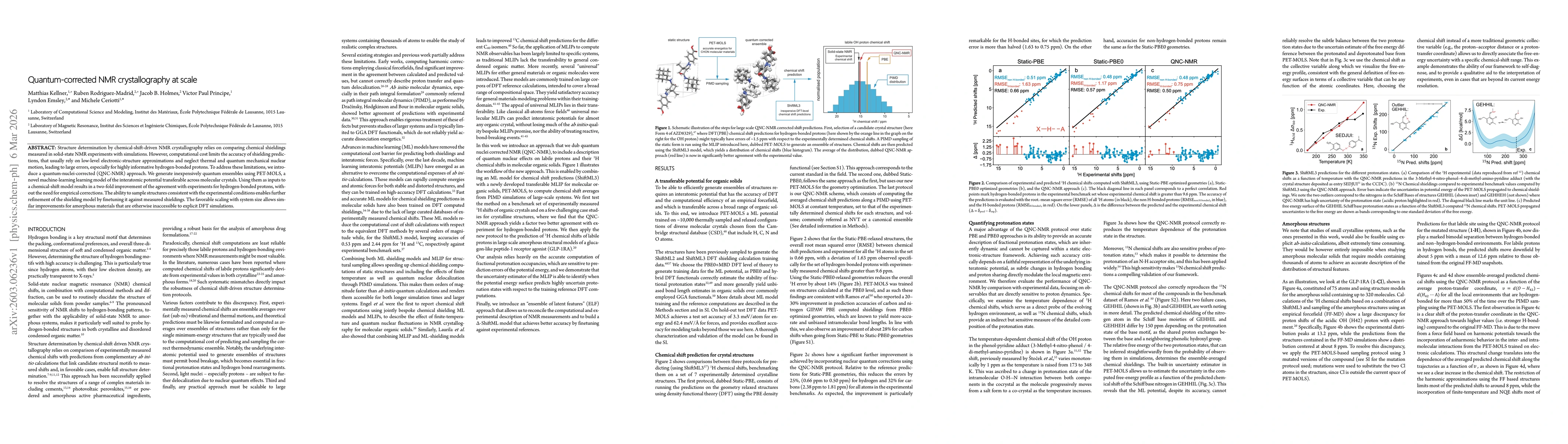 Thumbnail for Quantum-corrected NMR crystallography at scale