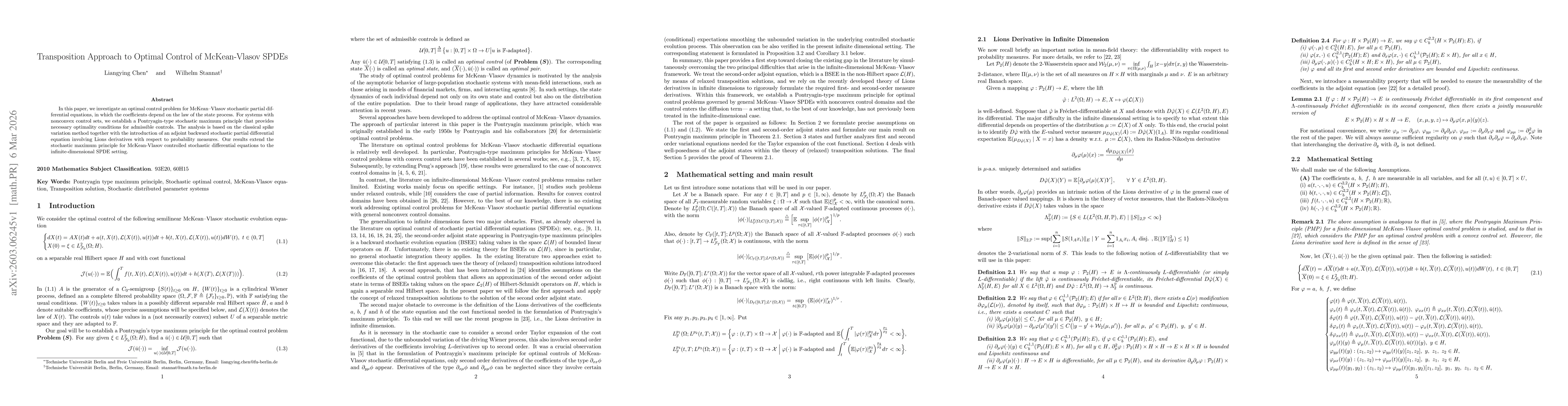 Thumbnail for Transposition Approach to Optimal Control of McKean-Vlasov SPDEs