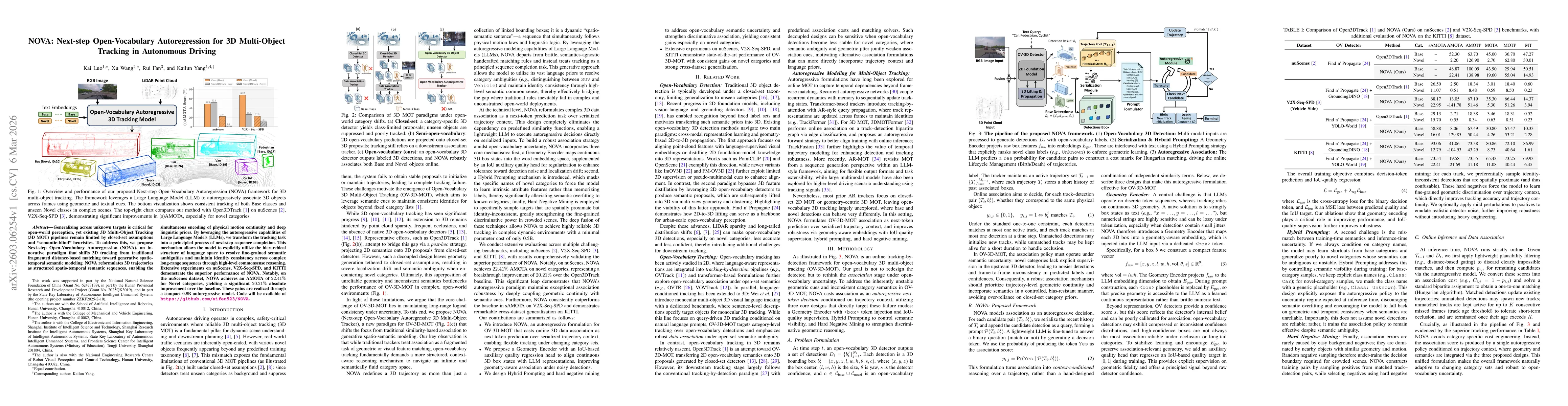Thumbnail for NOVA: Next-step Open-Vocabulary Autoregression for 3D Multi-Object Tracking in Autonomous Driving