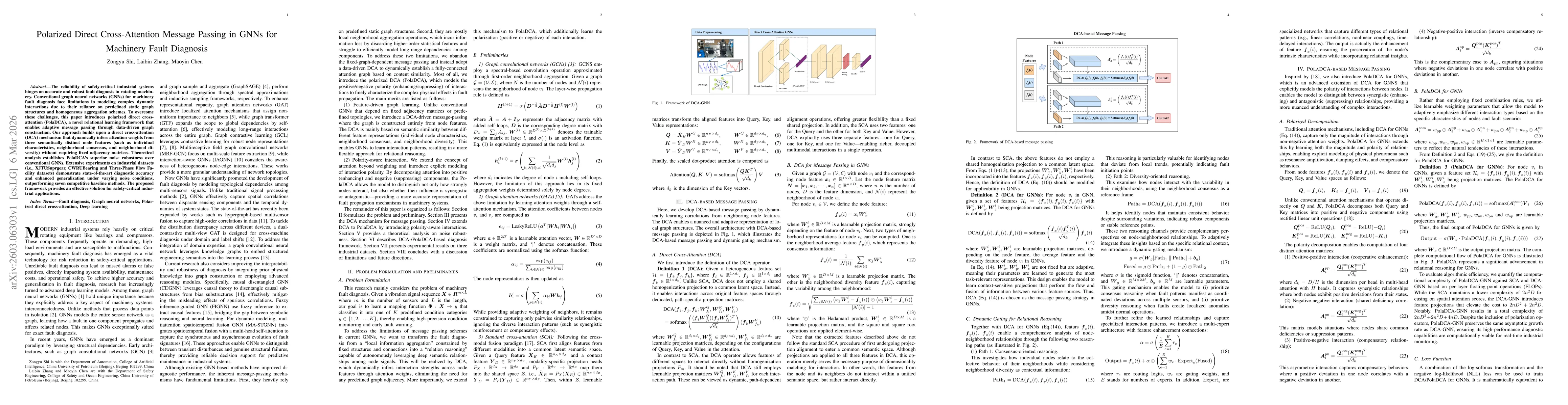 Thumbnail for Polarized Direct Cross-Attention Message Passing in GNNs for Machinery Fault Diagnosis
