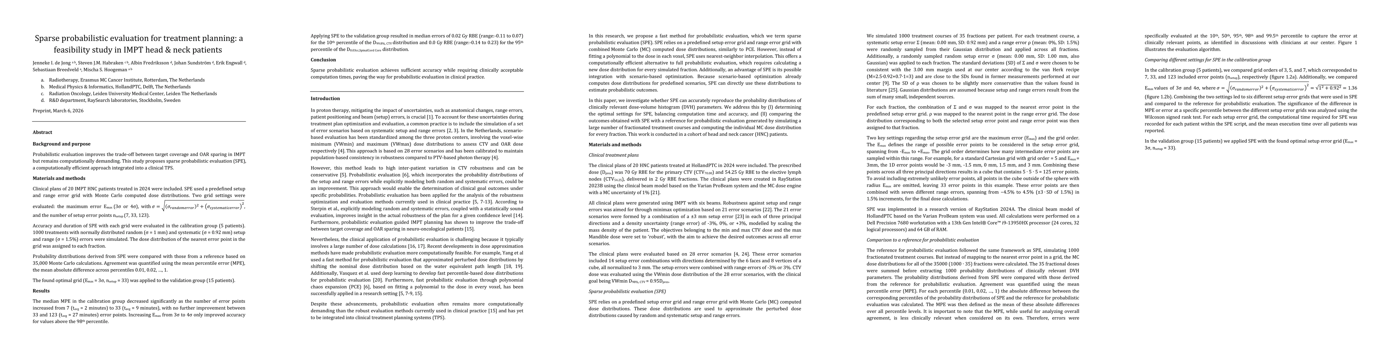 Thumbnail for Sparse probabilistic evaluation for treatment planning: a feasibility study in IMPT head & neck patients