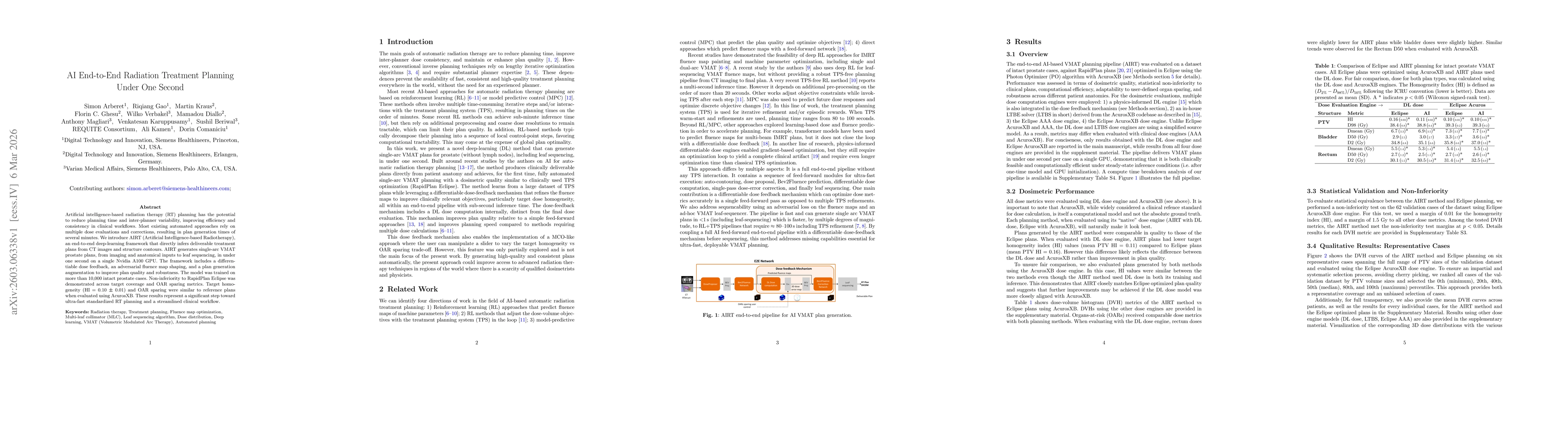 Thumbnail for AI End-to-End Radiation Treatment Planning Under One Second