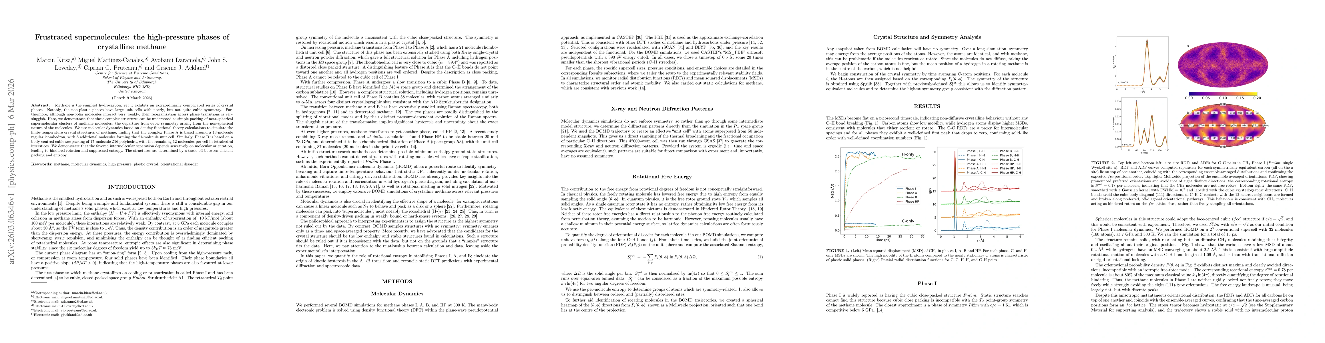 Thumbnail for Frustrated supermolecules: the high-pressure phases of crystalline methane