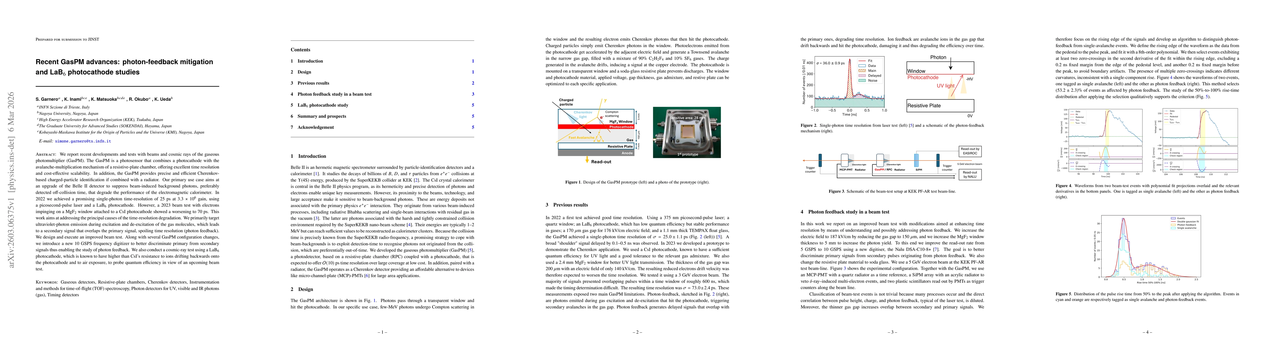 Thumbnail for Recent GasPM advances: photon-feedback mitigation and LaB$_{6}$ photocathode studies