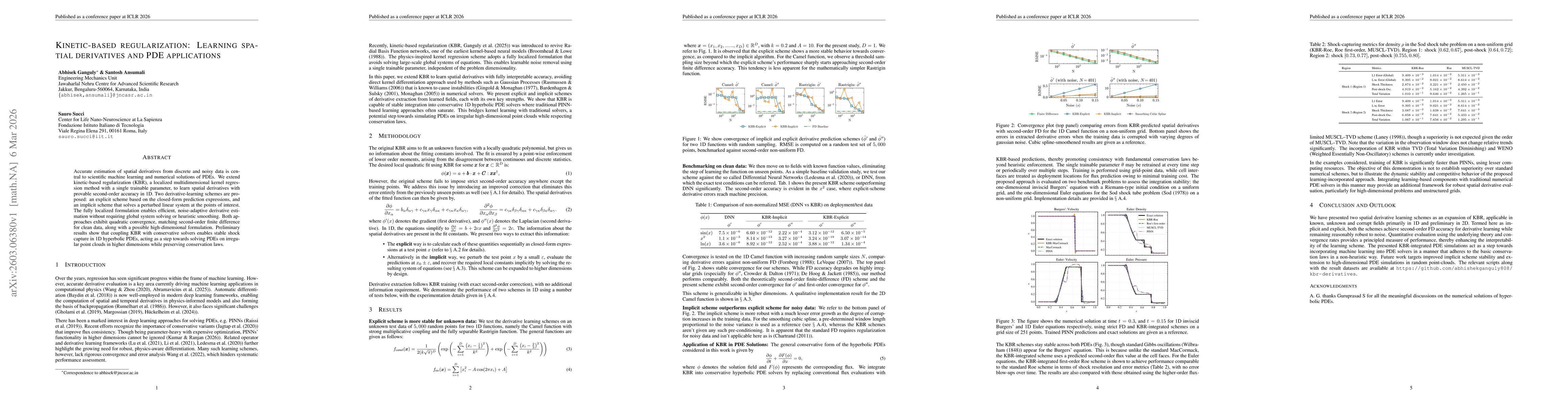 Thumbnail for Kinetic-based regularization: Learning spatial derivatives and PDE applications