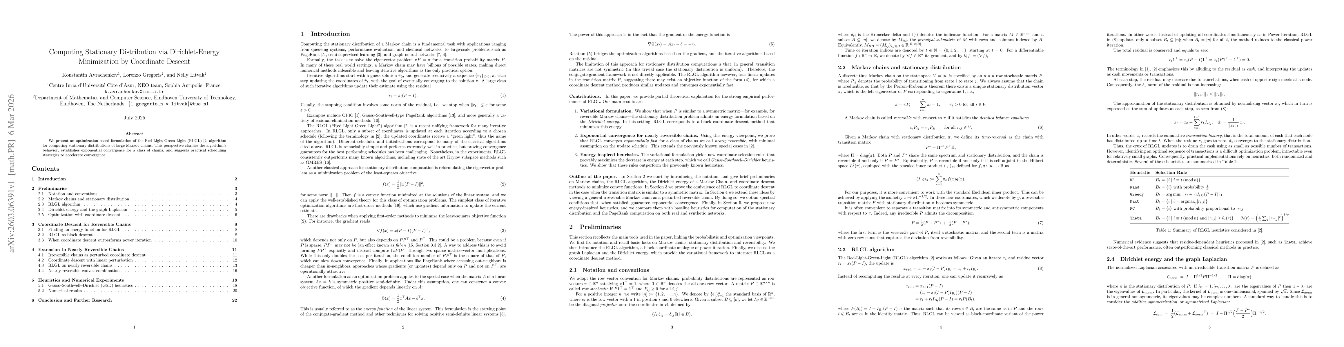 Thumbnail for Computing Stationary Distribution via Dirichlet-Energy Minimization by Coordinate Descent