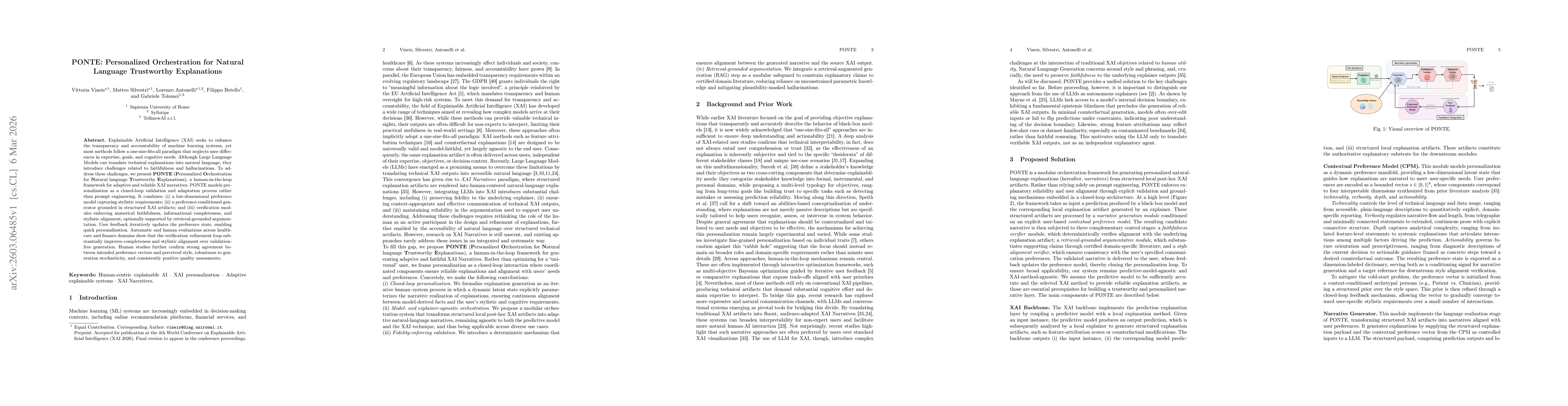 Thumbnail for PONTE: Personalized Orchestration for Natural Language Trustworthy Explanations