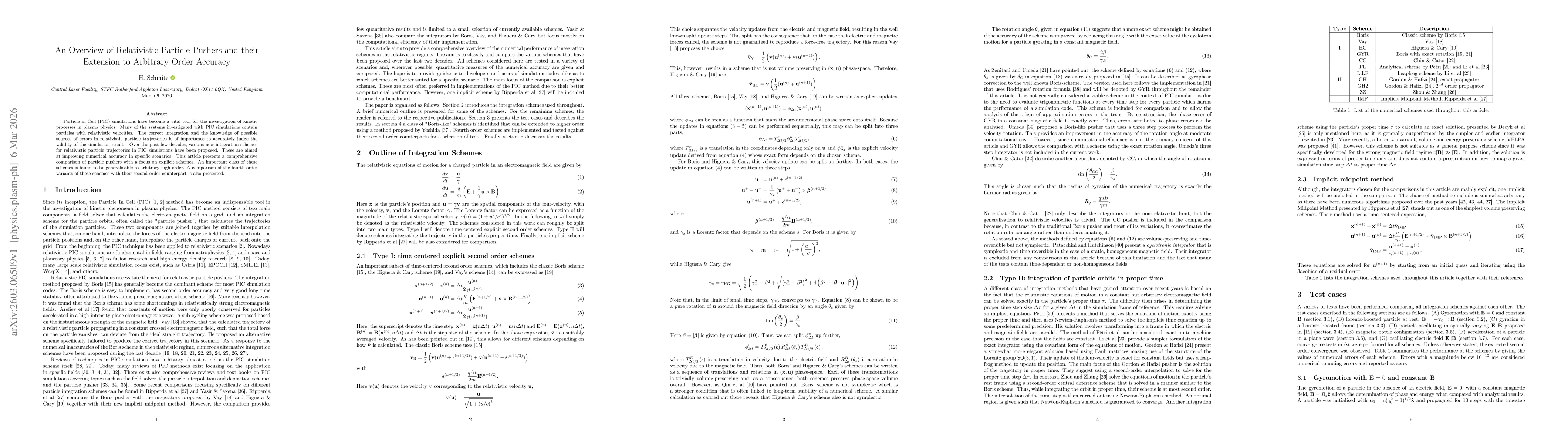 Thumbnail for An Overview of Relativistic Particle Pushers and their Extension to Arbitrary Order Accuracy