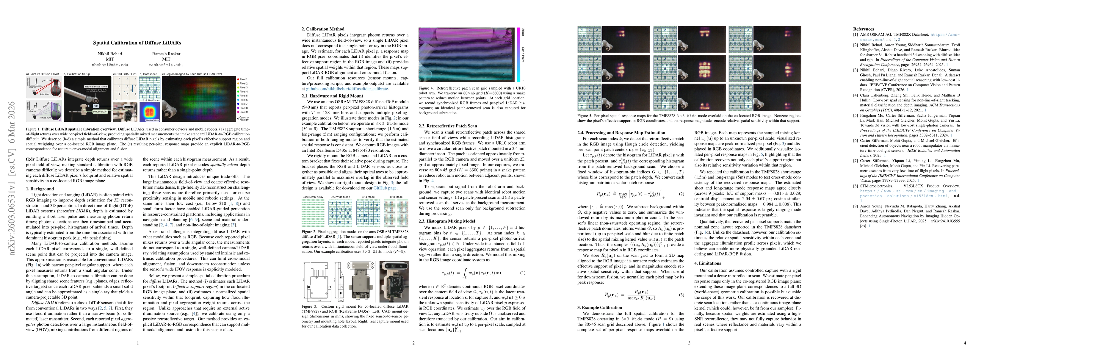 Thumbnail for Spatial Calibration of Diffuse LiDARs