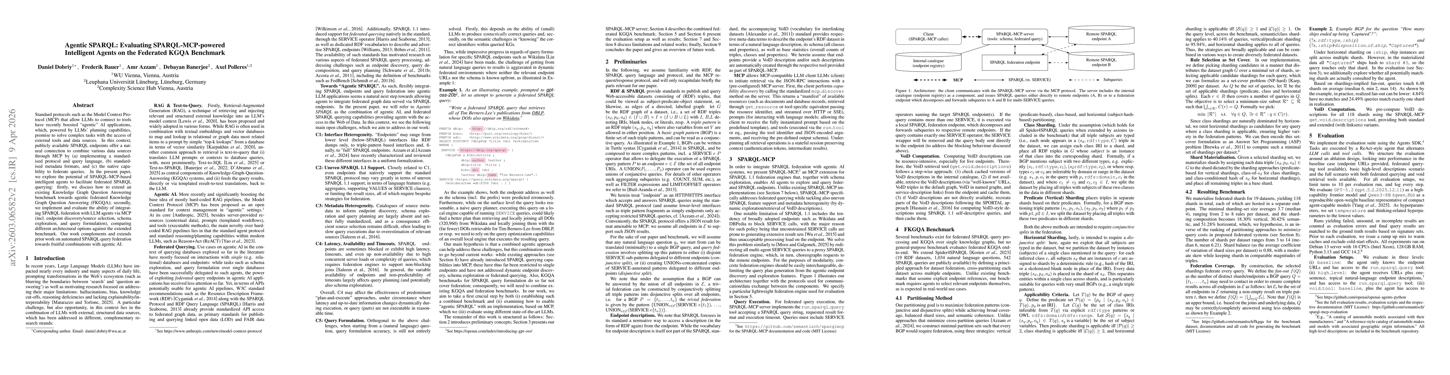 Thumbnail for Agentic SPARQL: Evaluating SPARQL-MCP-powered Intelligent Agents on the Federated KGQA Benchmark
