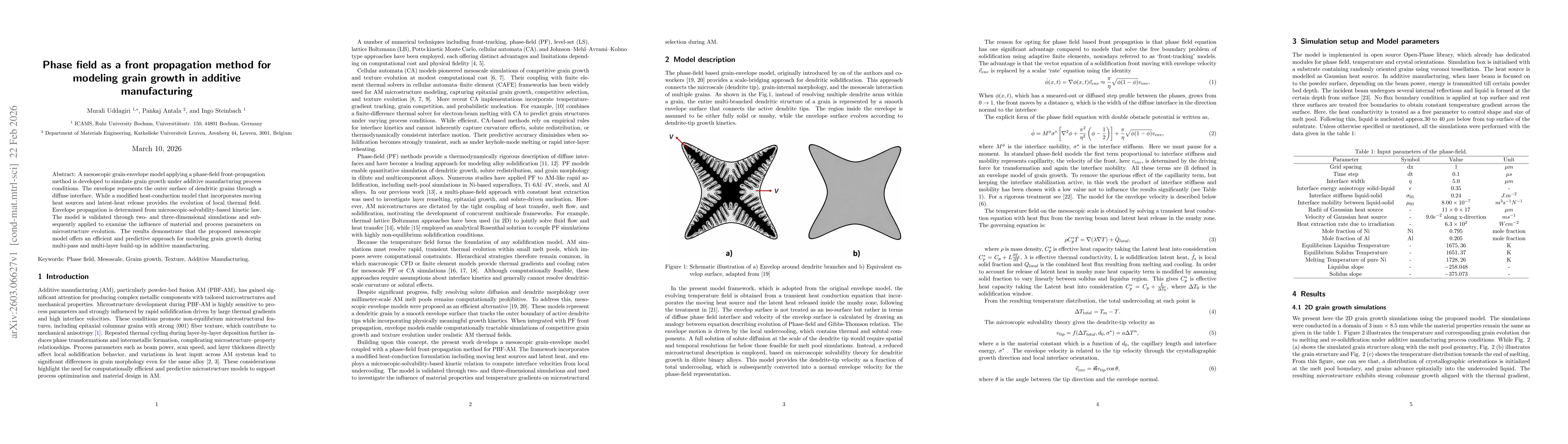 Thumbnail for Phase field as a front propagation method for modeling grain growth in additive manufacturing