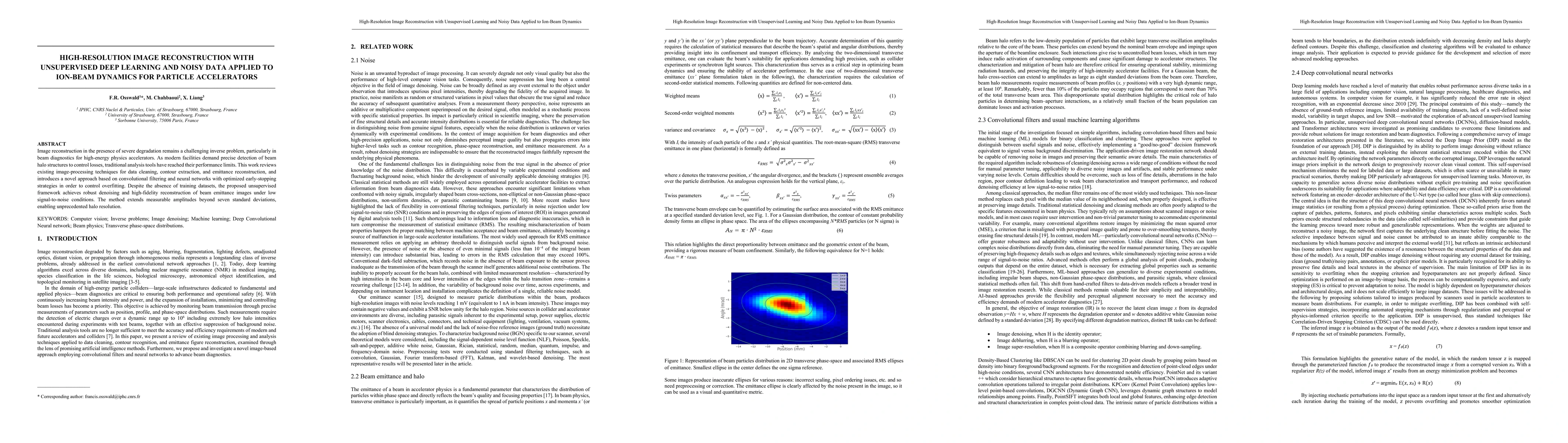 Thumbnail for High-Resolution Image Reconstruction with Unsupervised Learning and Noisy Data Applied to Ion-Beam Dynamics for Particle Accelerators