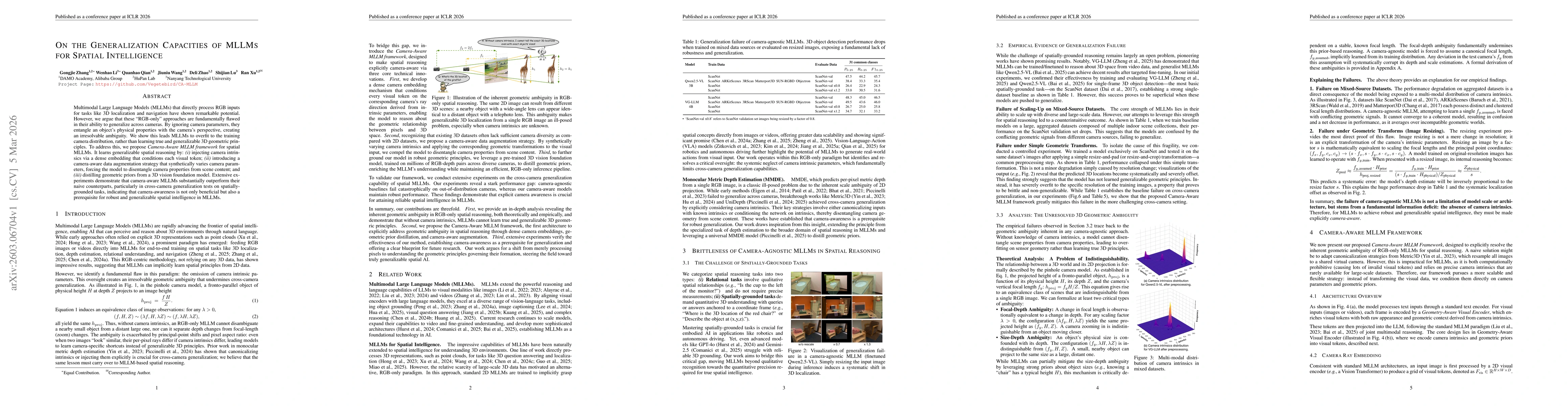Thumbnail for On the Generalization Capacities of MLLMs for Spatial Intelligence