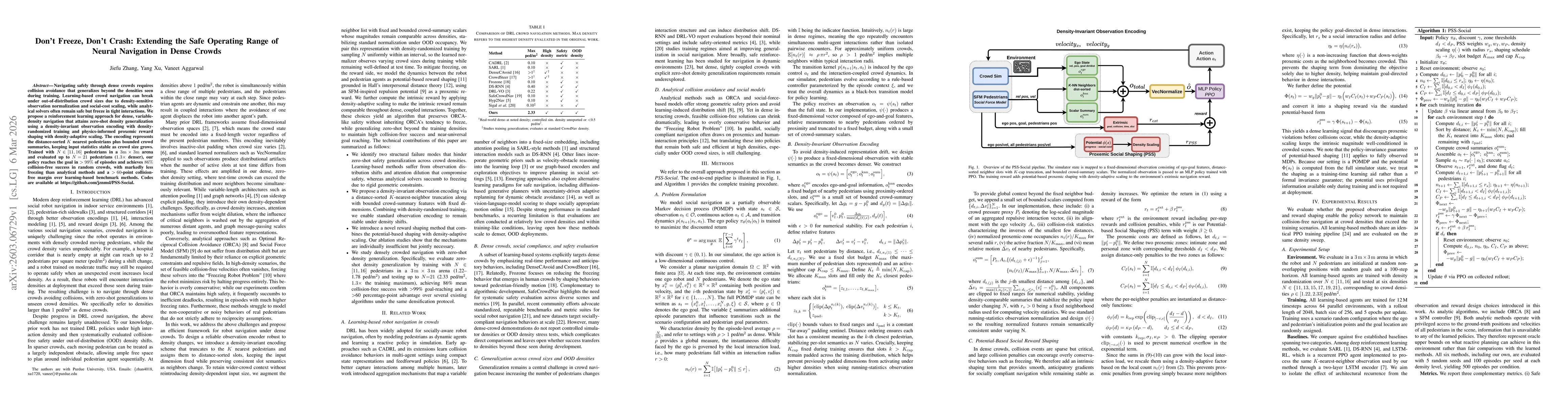 Thumbnail for Don't Freeze, Don't Crash: Extending the Safe Operating Range of Neural Navigation in Dense Crowds