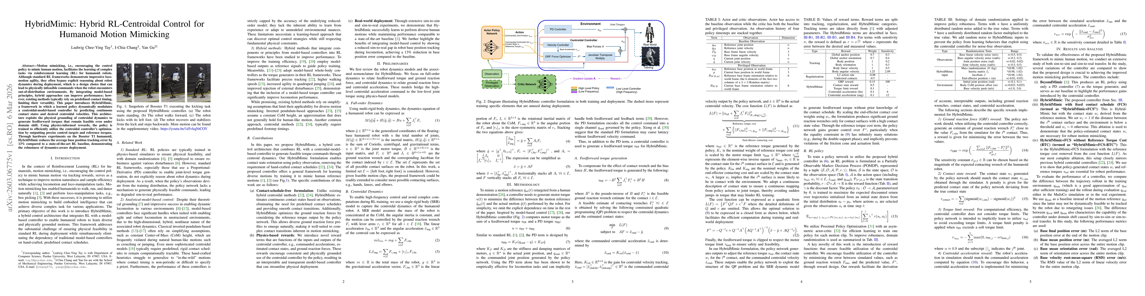 Thumbnail for HybridMimic: Hybrid RL-Centroidal Control for Humanoid Motion Mimicking