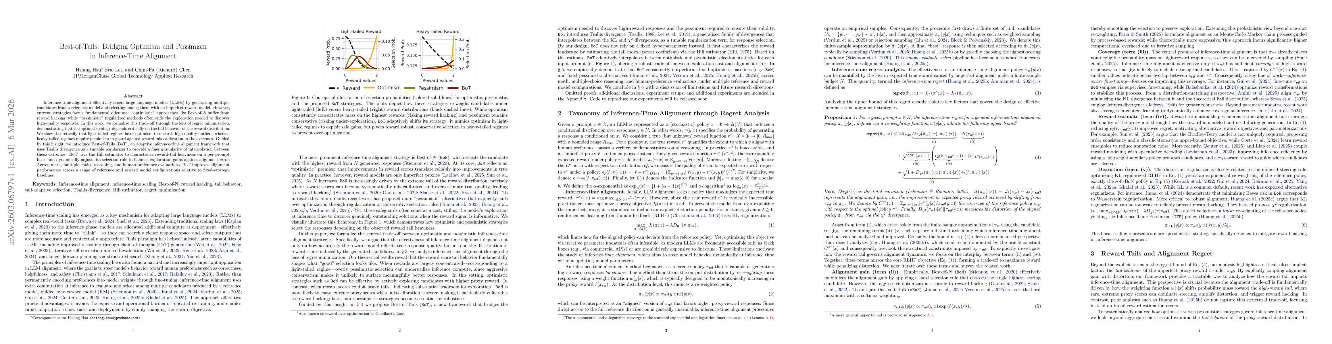 Thumbnail for Best-of-Tails: Bridging Optimism and Pessimism in Inference-Time Alignment