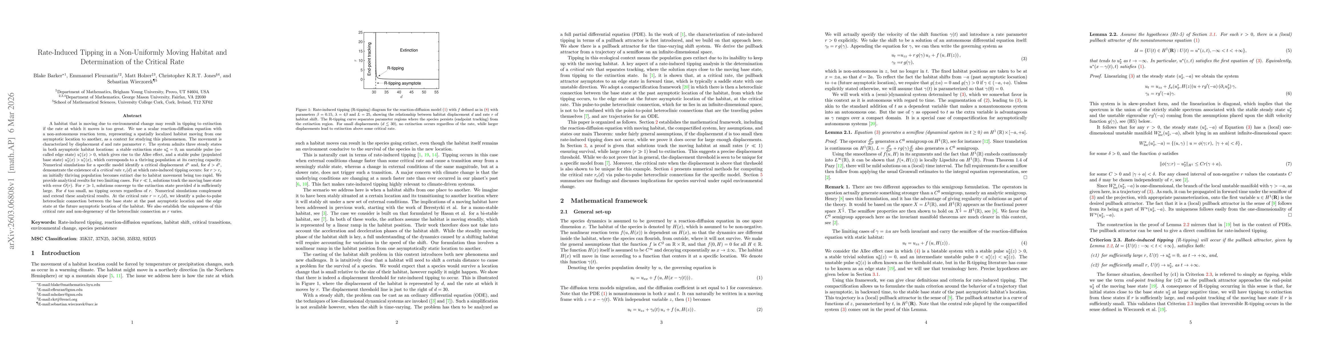 Thumbnail for Rate-Induced Tipping in a Non-Uniformly Moving Habitat and Determination of the Critical Rate