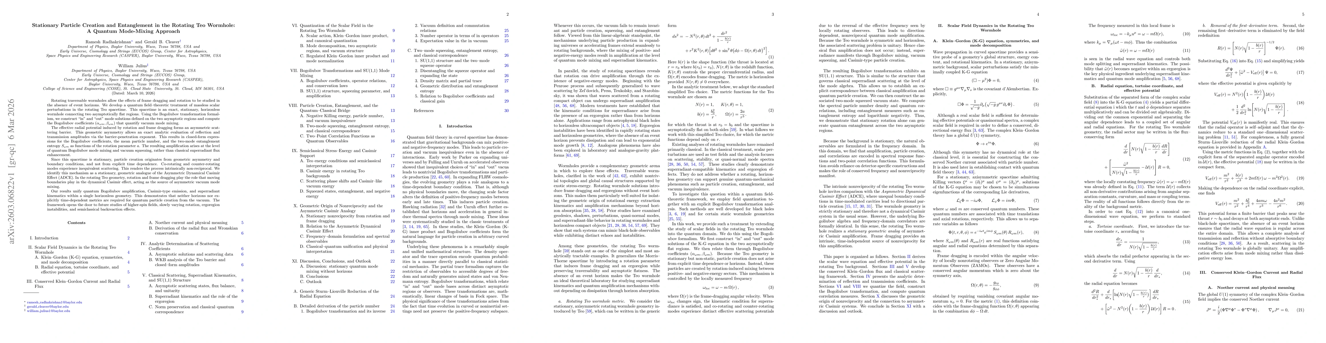 Thumbnail for Stationary Particle Creation and Entanglement in the Rotating Teo Wormhole: A Quantum Mode-Mixing Approach