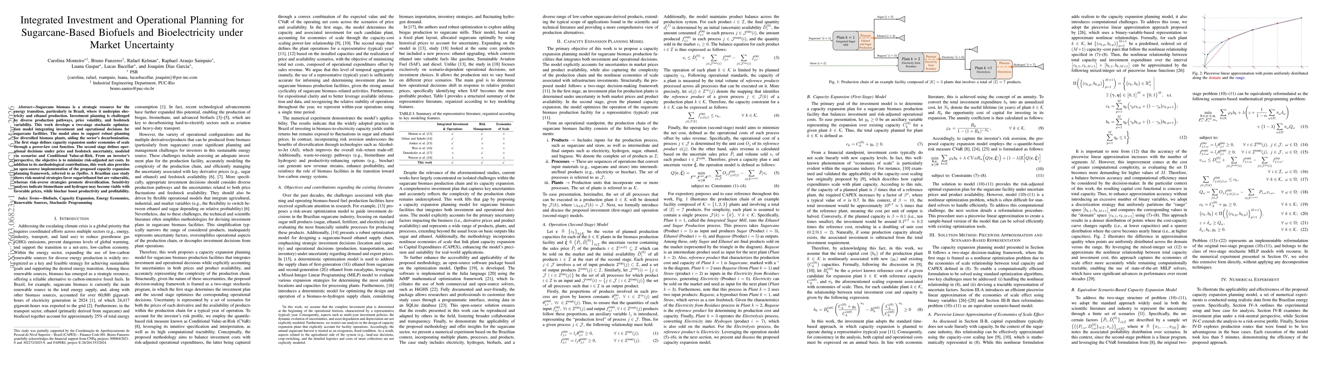 Thumbnail for Integrated Investment and Operational Planning for Sugarcane-Based Biofuels and Bioelectricity under Market Uncertainty