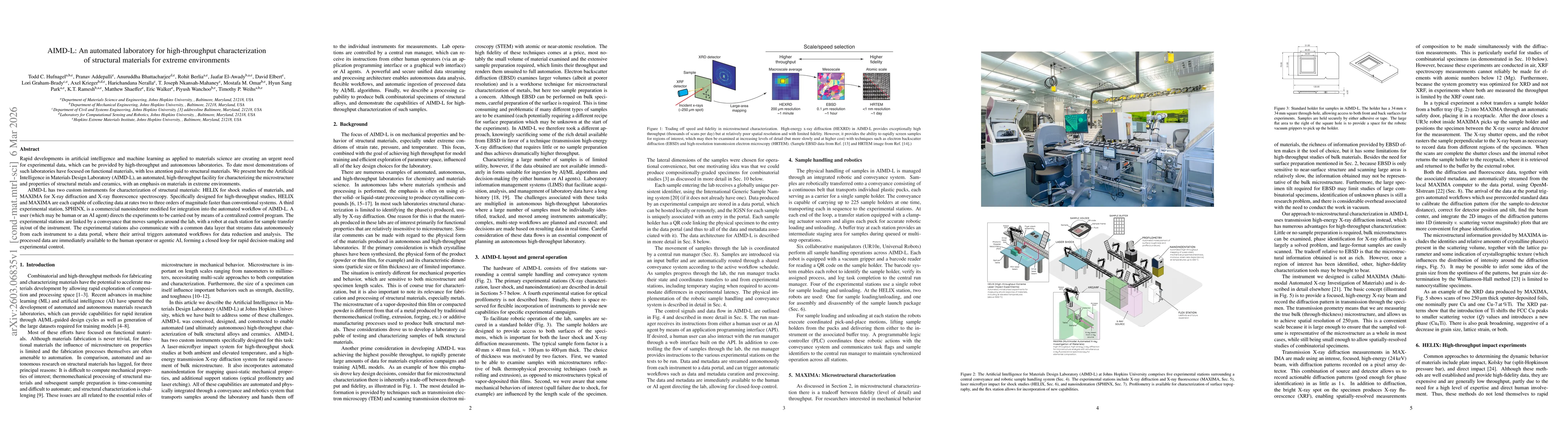 Thumbnail for AIMD-L: An automated laboratory for high-throughput characterization of structural materials for extreme environments