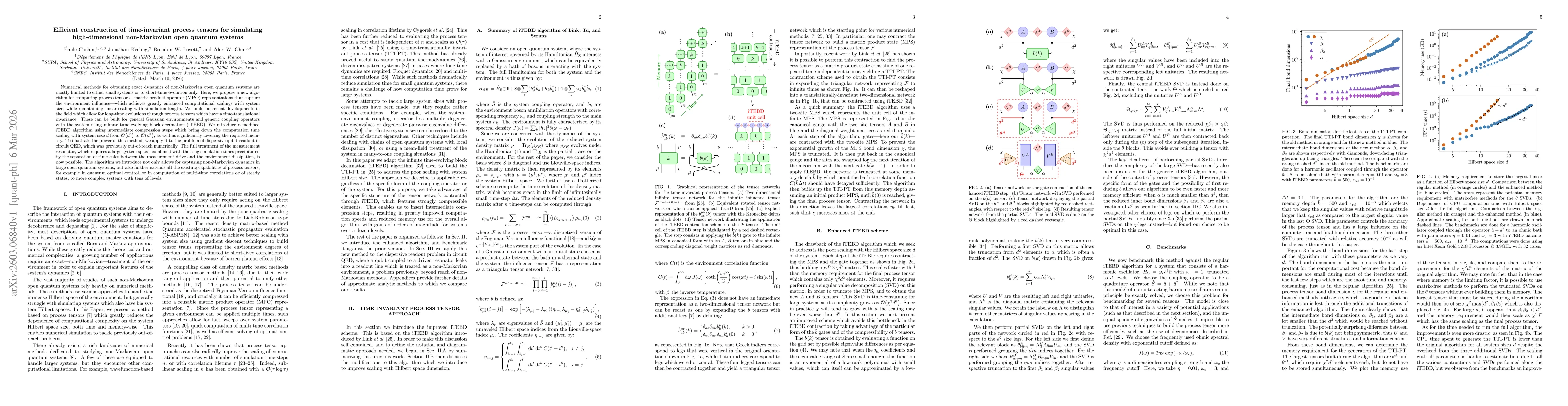 Thumbnail for Efficient construction of time-invariant process tensors for simulating high-dimensional non-Markovian open quantum systems