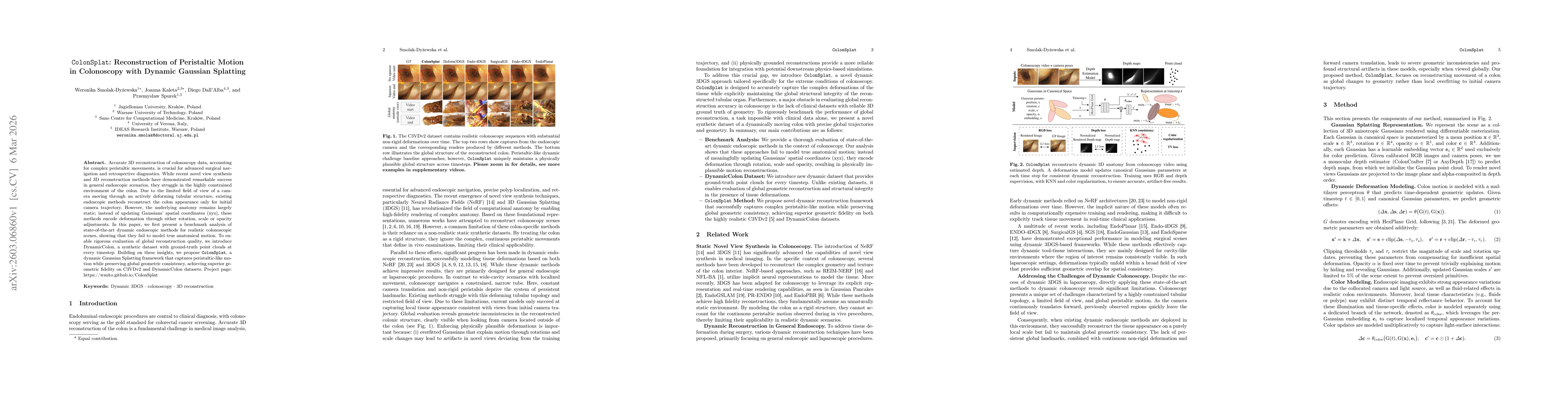Thumbnail for ColonSplat: Reconstruction of Peristaltic Motion in Colonoscopy with Dynamic Gaussian Splatting