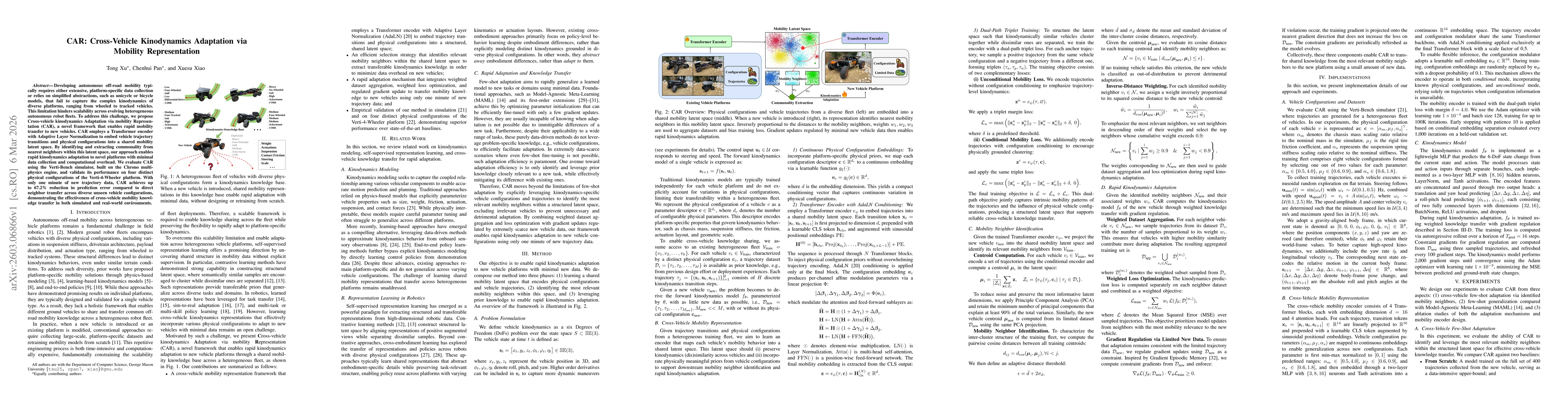 Thumbnail for CAR: Cross-Vehicle Kinodynamics Adaptation via Mobility Representation