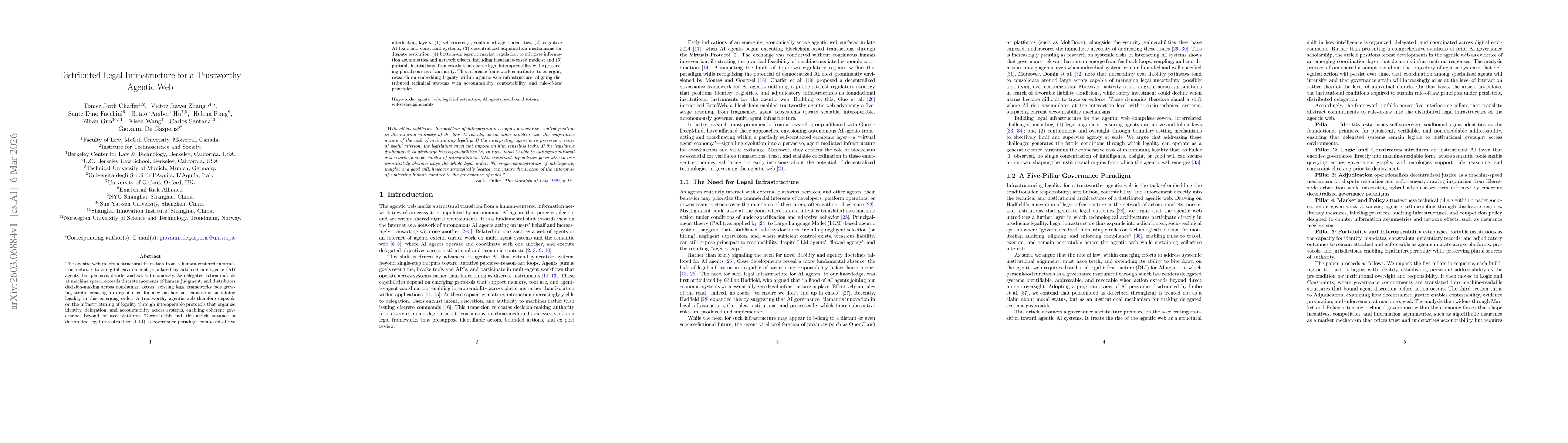 Thumbnail for Distributed Legal Infrastructure for a Trustworthy Agentic Web