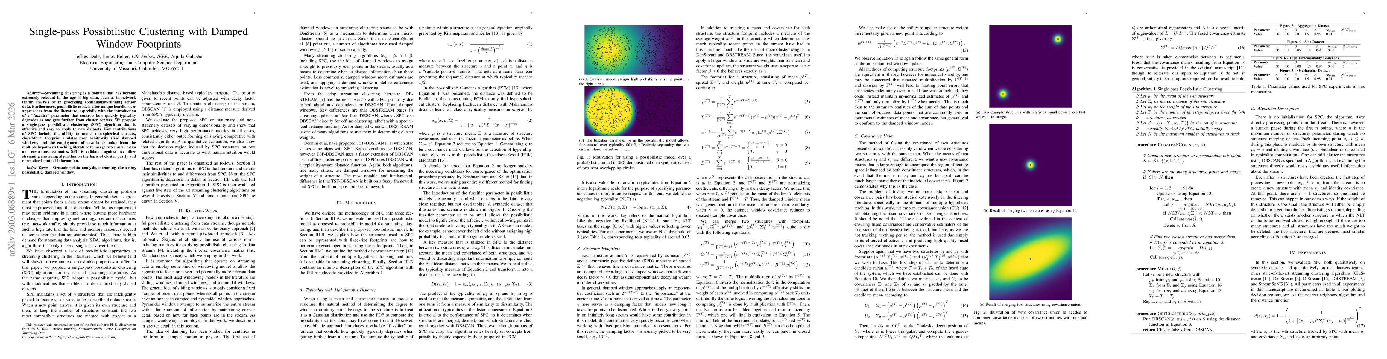 Thumbnail for Single-pass Possibilistic Clustering with Damped Window Footprints