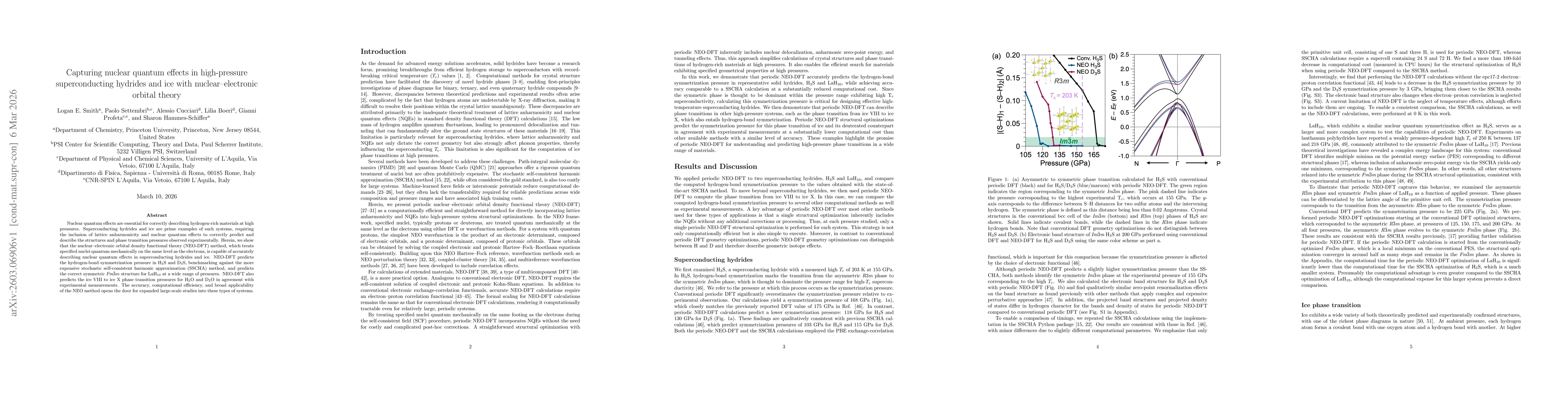 Thumbnail for Capturing nuclear quantum effects in high-pressure superconducting hydrides and ice with nuclear-electronic orbital theory