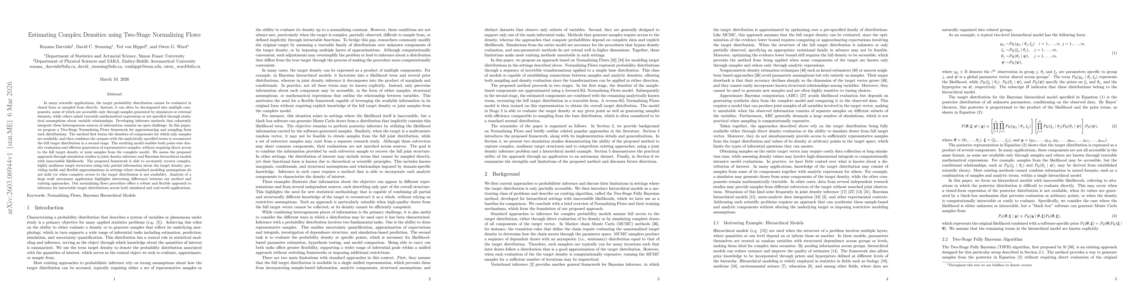 Thumbnail for Estimating Complex Densities using Two-Stage Normalizing Flows