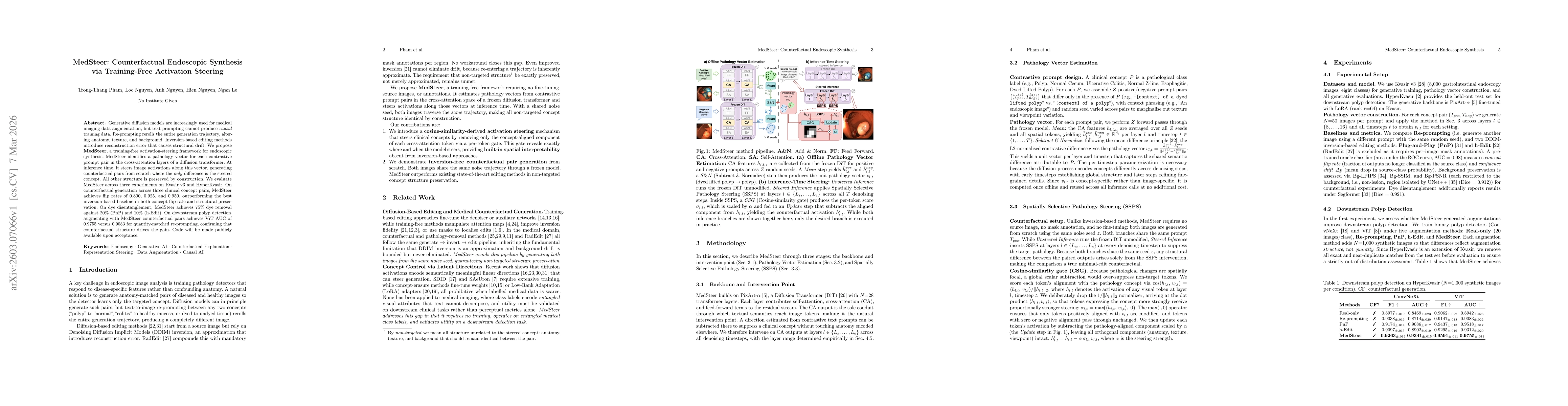 Thumbnail for MedSteer: Counterfactual Endoscopic Synthesis via Training-Free Activation Steering