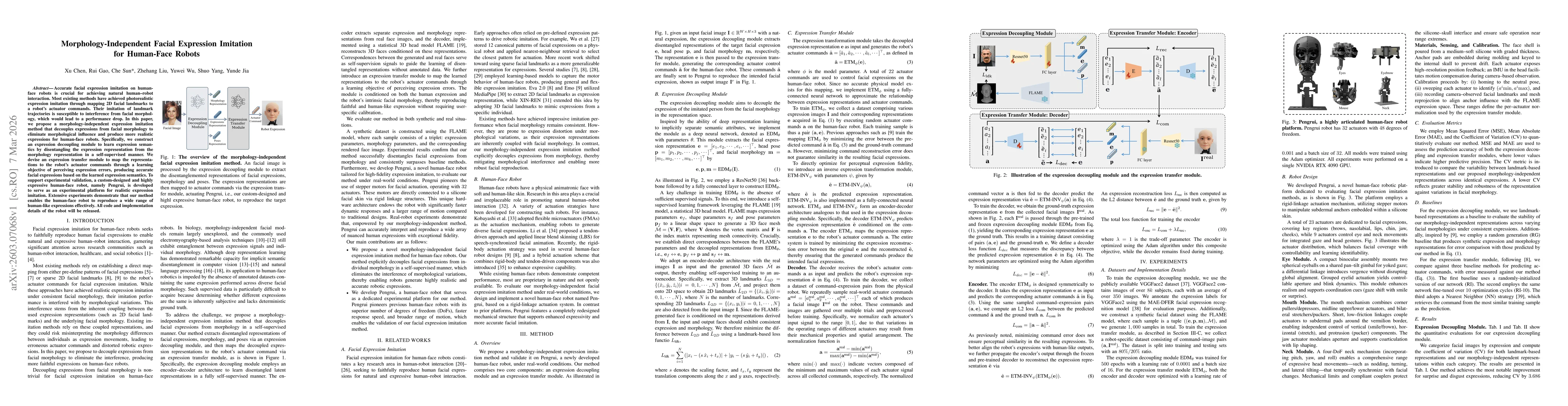 Thumbnail for Morphology-Independent Facial Expression Imitation for Human-Face Robots
