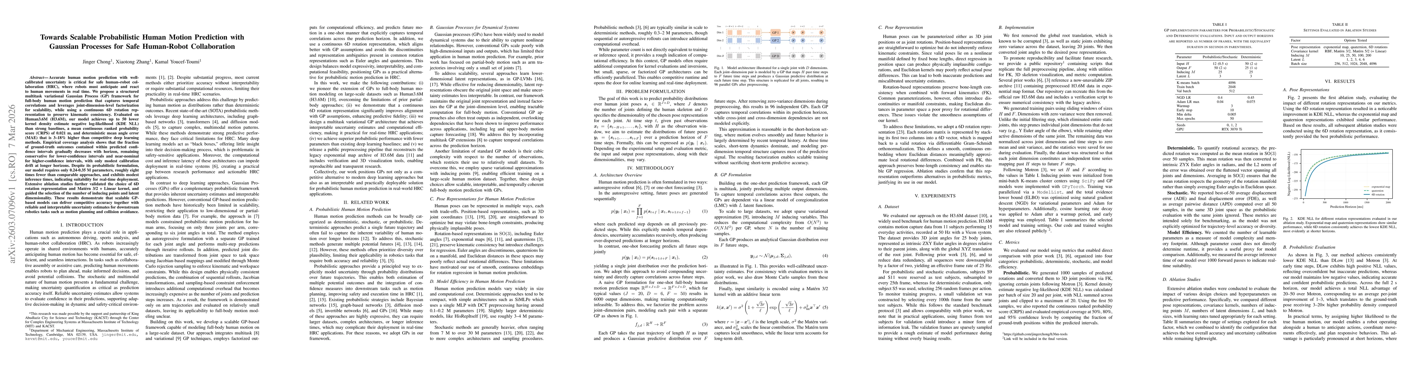 Thumbnail for Towards Scalable Probabilistic Human Motion Prediction with Gaussian Processes for Safe Human-Robot Collaboration