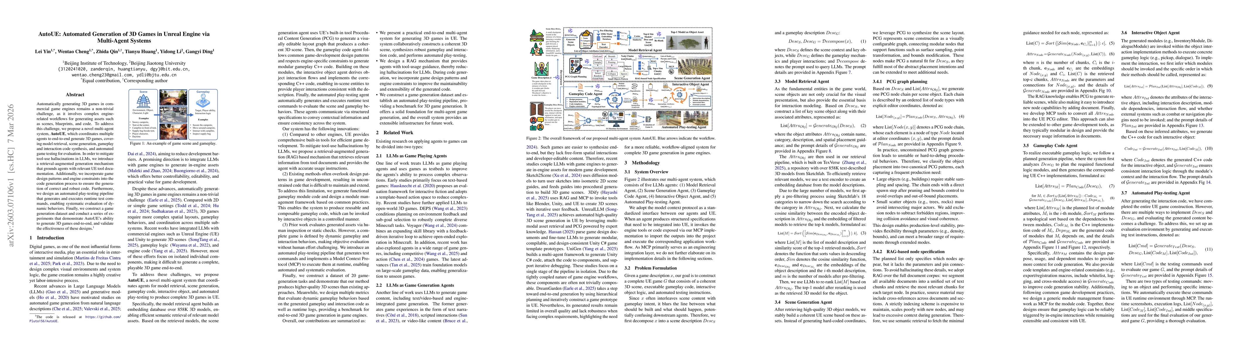 Thumbnail for AutoUE: Automated Generation of 3D Games in Unreal Engine via Multi-Agent Systems