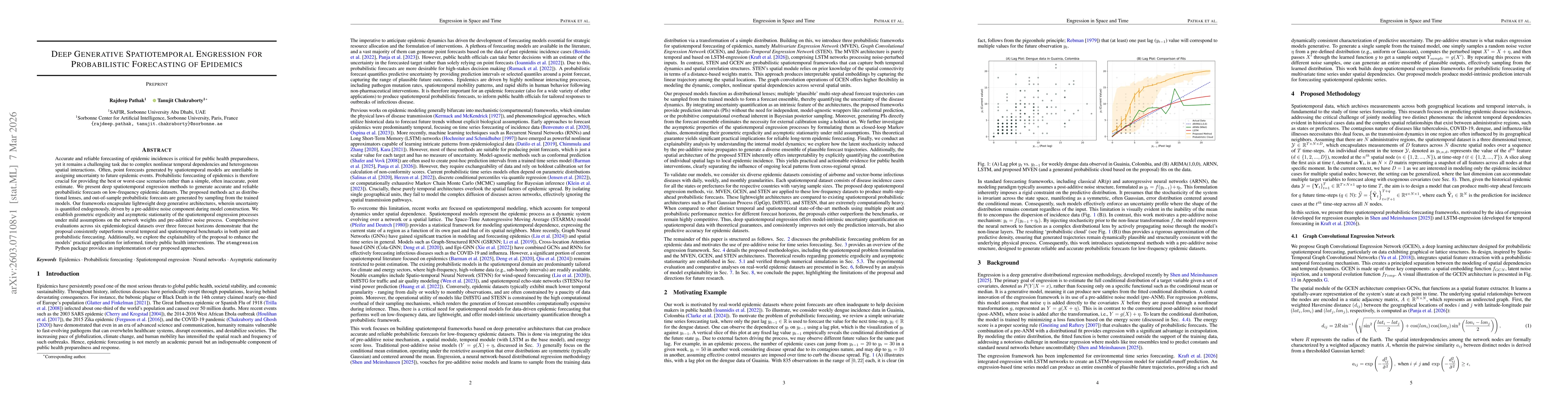 Thumbnail for Deep Generative Spatiotemporal Engression for Probabilistic Forecasting of Epidemics