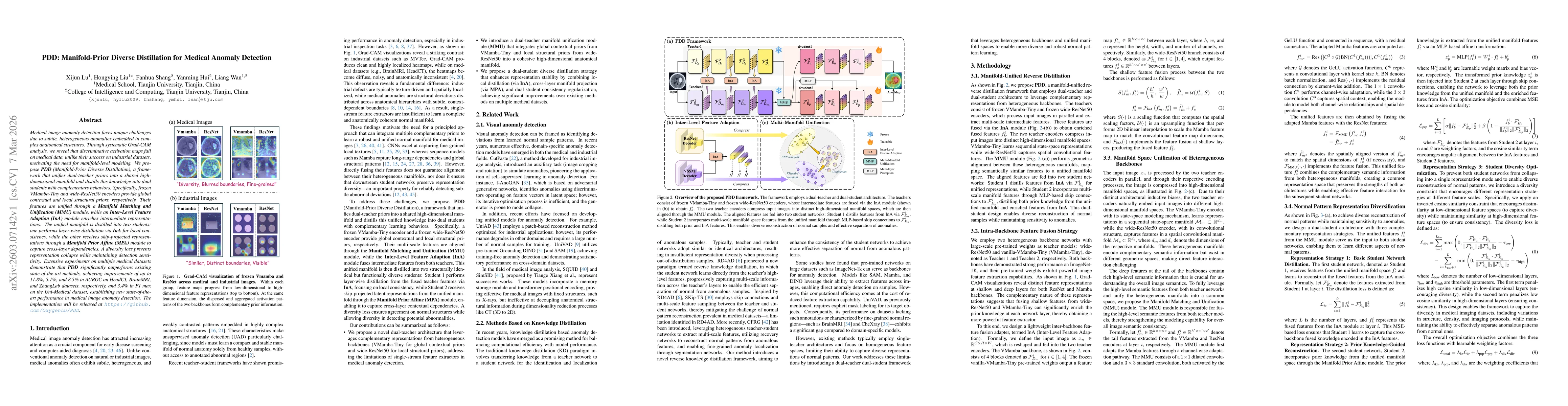 Thumbnail for PDD: Manifold-Prior Diverse Distillation for Medical Anomaly Detection