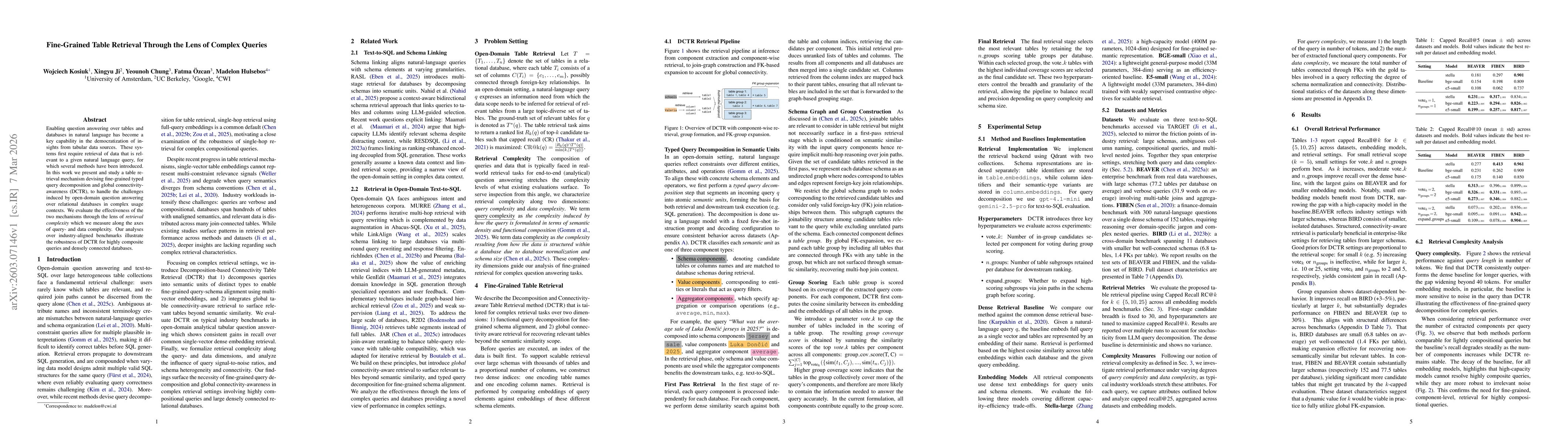 Thumbnail for Fine-Grained Table Retrieval Through the Lens of Complex Queries
